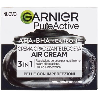 Crème Air Garnier Aha+Bha au Charbon - Gel léger pour peau grasse Crème Air Garnier Aha+Bha au Charbon - Gel léger pour peau grasse