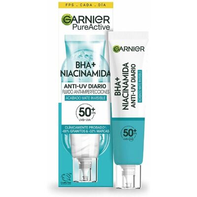 Garnier BHA + Niacinamide SPF50+ Fluido Anti-Imperfeições - Hidratante Garnier BHA + Niacinamide SPF50+ Fluido Anti-Imperfeições - Hidratante