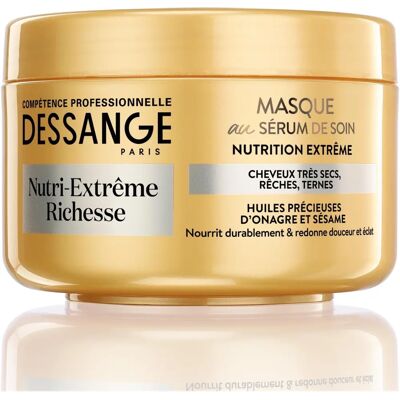 Masque Nutri-Extrême Richesse de Dessange - Soin nourrissant pour cheveux très secs - Publicité Masque Nutri-Extrême Richesse de Dessange - Soin nourrissant pour cheveux très secs - Publicité