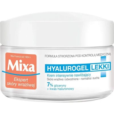 Mixa Hyalurogel Crème Visage Légère - Peau sensible - Hydratation 24h Mixa Hyalurogel Crème Visage Légère - Peau sensible - Hydratation 24h