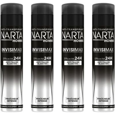 Narta Déodorant Spray Homme Fraîcheur Intense Invisimax 200ml - Publicité Narta Déodorant Spray Homme Fraîcheur Intense Invisimax 200ml - Publicité