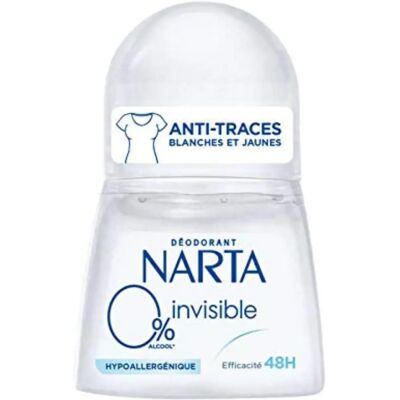 Narta Déodorant Anti-Traces 48h Invisible - 50ml - Publicité Narta Déodorant Anti-Traces 48h Invisible - 50ml - Publicité