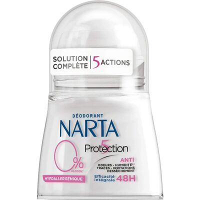 Narta - Déodorant À Bille 0% Alcohol Protection 5-em-1 - Déodorant - Publicité Narta - Déodorant À Bille 0% Alcohol Protection 5-em-1 - Déodorant - Publicité