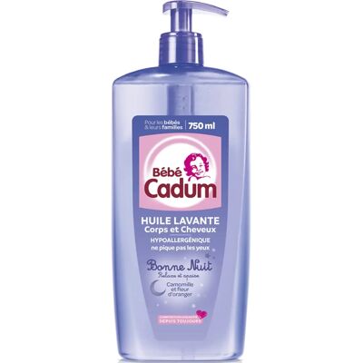 Huile de Nuit pour Bébé Cadum Corps et Cheveux - Huile pour bébé 750ml - Publicité Huile de Nuit pour Bébé Cadum Corps et Cheveux - Huile pour bébé 750ml - Publicité