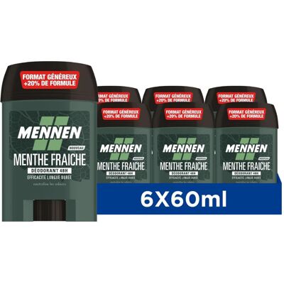 Déodorant Menthe Fraîche Mennen 48h - Stick - Publicité Déodorant Menthe Fraîche Mennen 48h - Stick - Publicité