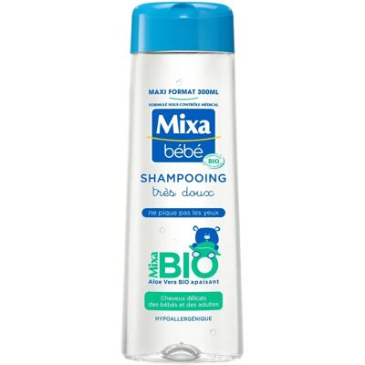 Mixa - Bébé Aloe Vera Doux - Hypoallergénique - Bio - Shampoo pour bébé - Publicité Mixa - Bébé Aloe Vera Doux - Hypoallergénique - Bio - Shampoo pour bébé - Publicité