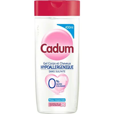 Cadum - Gel Corps & Cheveux Hypoallergénique - 400 ml - Shower Gel - Publicité Cadum - Gel Corps & Cheveux Hypoallergénique - 400 ml - Shower Gel - Publicité