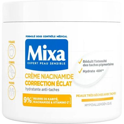 Mixa - Niacinamide Correction Éclat - Crème - Publicité Mixa - Niacinamide Correction Éclat - Crème - Publicité