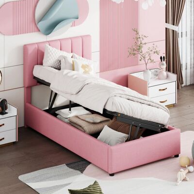 REDOM - Cama infantil - 90x200 cm - Rosa - Bed REDOM - Cama infantil - 90x200 cm - Rosa - Bed