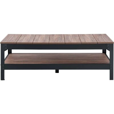 CALICOSY - Tavolo basso metallo nero e legno - Black - Coffee table CALICOSY - Tavolo basso metallo nero e legno - Black - Coffee table