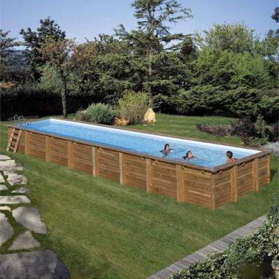Gre 788032 Piscina Elevada - Rectangular Azul y Marrón Gre 788032 Piscina Elevada - Rectangular Azul y Marrón