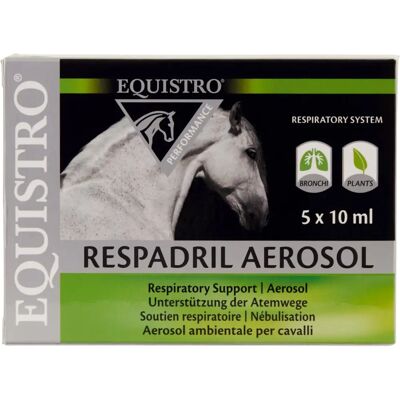 Aérosol Respadril Equistro - Girofle, Eucalyptus, Support respiratoire cheval - Publicité Aérosol Respadril Equistro - Girofle, Eucalyptus, Support respiratoire cheval - Publicité