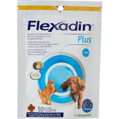 Vétoquinol Flexadin Plus < 10 kg Friandises au Poulet - Complément Alimentaire - Publicité Vétoquinol Flexadin Plus < 10 kg Friandises au Poulet - Complément Alimentaire - Publicité