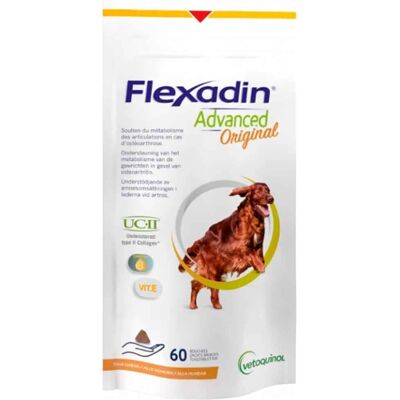 VETOQUINOL Flexadin Advanced Collageen Hondensnack - Ondersteunt Gewrichtsgezondheid VETOQUINOL Flexadin Advanced Collageen Hondensnack - Ondersteunt Gewrichtsgezondheid