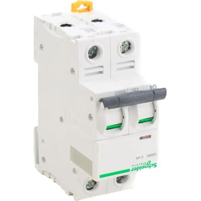 Schneider Electric A9F74204 - Interruptor automático 2P 4A Curva C Schneider Electric A9F74204 - Interruptor automático 2P 4A Curva C