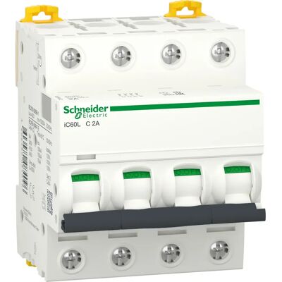 Schneider Electric A9F94402 - Disyuntor 4P 2A C Schneider Electric A9F94402 - Disyuntor 4P 2A C