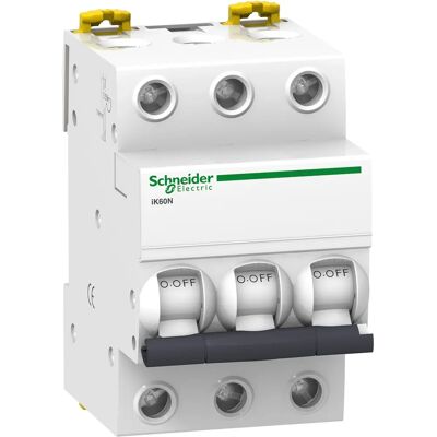 Interruptor automático Schneider Electric A9K24363 - 3P 63A, Tipo CB, 6 Módulos Interruptor automático Schneider Electric A9K24363 - 3P 63A, Tipo CB, 6 Módulos