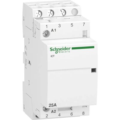 Schneider Electric A9C20833 Compact 3-Pole Contactor - Acti 9 Series Schneider Electric A9C20833 Compact 3-Pole Contactor - Acti 9 Series