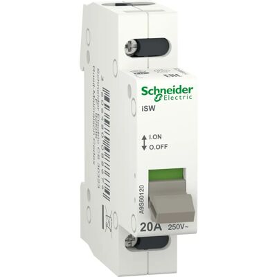 Schneider Electric A9S60120 Leitungsschutzschalter - 20A, IP40, 1-polig Schneider Electric A9S60120 Leitungsschutzschalter - 20A, IP40, 1-polig