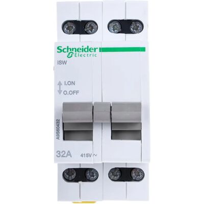 Schneider Electric Disjoncteur sectionneur A9S60432 - 4P, 32A, IP40 - Publicité Schneider Electric Disjoncteur sectionneur A9S60432 - 4P, 32A, IP40 - Publicité