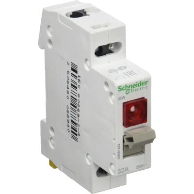Schneider Electric A9S61232 - Interruttore Sezionatore 2P - Rosso Schneider Electric A9S61232 - Interruttore Sezionatore 2P - Rosso