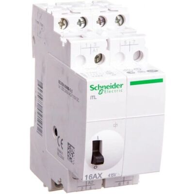 Schneider Electric Leistungsschütz - 4PST 110V DC 230V AC 16A - DIN-Schiene Schneider Electric Leistungsschütz - 4PST 110V DC 230V AC 16A - DIN-Schiene