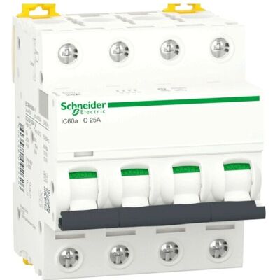 Disyuntor Schneider A9F64425 4P 25A 4.5Ka C Disyuntor Schneider A9F64425 4P 25A 4.5Ka C