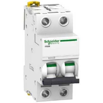 Schneider Electric A9F79220 - Interruptor magnetotérmico 2P 20A Curva C - Protección eléctrica Schneider Electric A9F79220 - Interruptor magnetotérmico 2P 20A Curva C - Protección eléctrica