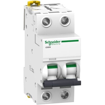 Schneider A9F76210 - Interruptor automático 2P - b - Acti 9 iC60 Schneider A9F76210 - Interruptor automático 2P - b - Acti 9 iC60