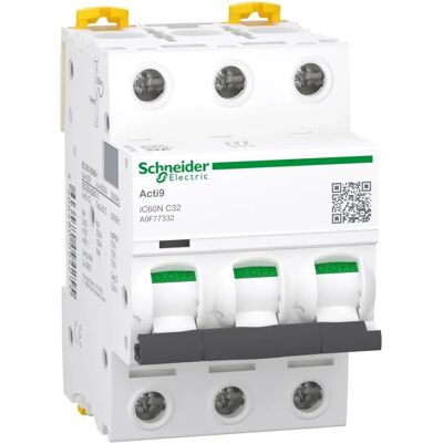 Schneider A9F77332 - Acti 9 iC60 RCBO - Interruptor automático en miniatura - 3P - C Schneider A9F77332 - Acti 9 iC60 RCBO - Interruptor automático en miniatura - 3P - C