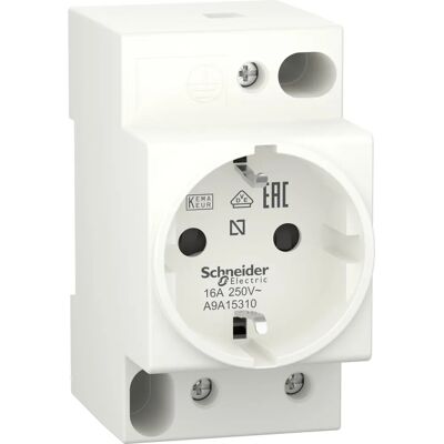Schneider Electric A9A15310 Caja de enchufe - 16A, Blanco - Automatización industrial Schneider Electric A9A15310 Caja de enchufe - 16A, Blanco - Automatización industrial