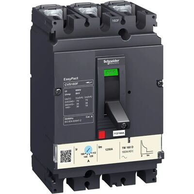 Schneider Electric - Modell TM160D - 160A 3-poliger Leitungsschutzschalter - IP40 Schneider Electric - Modell TM160D - 160A 3-poliger Leitungsschutzschalter - IP40