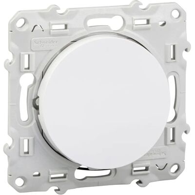 Schneider - Odace, interrupteur bipolaire lumineux blanc 10A LED orange vis 1,5mA - Publicité Schneider - Odace, interrupteur bipolaire lumineux blanc 10A LED orange vis 1,5mA - Publicité