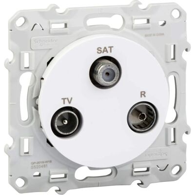 Schneider Electric S520461 Prise blanche TV/FM/SAT - Encastrée, simple - Publicité Schneider Electric S520461 Prise blanche TV/FM/SAT - Encastrée, simple - Publicité