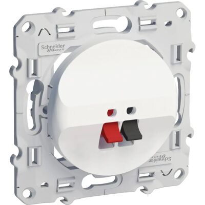 Schneider Odace - Prise haut-parleur - Blanc - Fixation par vis - Connexion de haute qualité - Série Odace - Publicité Schneider Odace - Prise haut-parleur - Blanc - Fixation par vis - Connexion de haute qualité - Série Odace - Publicité