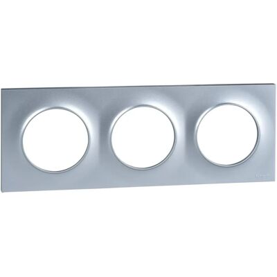 Plaque en Aluminium Schneider Electric - 3 Modules - 71mm - Horizontal/Vertical - Odace Styl - Publicité Plaque en Aluminium Schneider Electric - 3 Modules - 71mm - Horizontal/Vertical - Odace Styl - Publicité