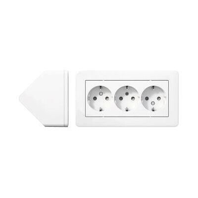 Schneider Electric Unica WDE008290 Steckdose - 3-fach, Weiß Schneider Electric Unica WDE008290 Steckdose - 3-fach, Weiß