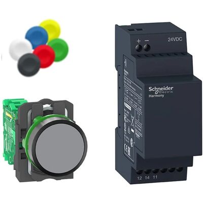 Schneider Electric XB5R Empfängerset - Drahtloser Taster 22mm 24V Schneider Electric XB5R Empfängerset - Drahtloser Taster 22mm 24V