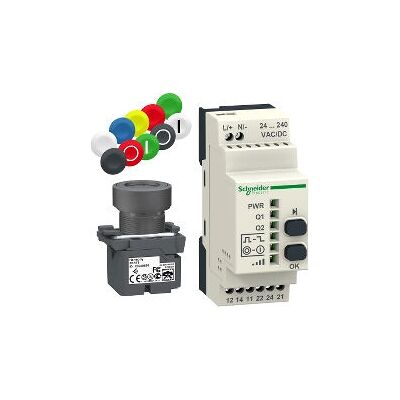 Schneider Electric XB5RFA02 Hilfskontakt - 2NO/NC, Grün Schneider Electric XB5RFA02 Hilfskontakt - 2NO/NC, Grün