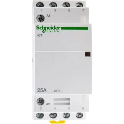 Relais d'installation Schneider Electric ICT 4 pôles 25A 24V AC - Contacteur - Publicité Relais d'installation Schneider Electric ICT 4 pôles 25A 24V AC - Contacteur - Publicité