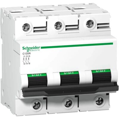 Schneider Acti9 C120N 3P 63A Curva D - Interruptor automático Schneider Acti9 C120N 3P 63A Curva D - Interruptor automático