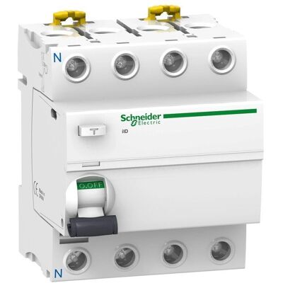 Schneider Electric - Interruptor diferencial 4P 63A 30mA - Interruptor diferencial Schneider Electric - Interruptor diferencial 4P 63A 30mA - Interruptor diferencial
