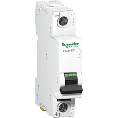 Schneider Electric A9N61513 - Interrupteur Miniature - 1P, 25A, Courbe C - DC 250V - Publicité Schneider Electric A9N61513 - Interrupteur Miniature - 1P, 25A, Courbe C - DC 250V - Publicité