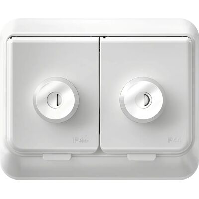 Schneider Electric WDE002294 uttakkskasse - Dobbelt veggkontakt med lås Schneider Electric WDE002294 uttakkskasse - Dobbelt veggkontakt med lås