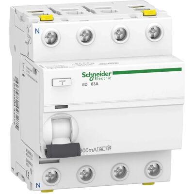 Schneider Electric A9Z24463 4P 63A 300mA Type A - Residual Current Device Schneider Electric A9Z24463 4P 63A 300mA Type A - Residual Current Device