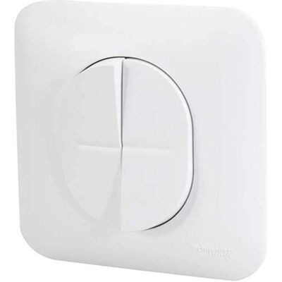 Schneider S266214 Interrupteur Double Ovalis Blanc - Interrupteur - Publicité Schneider S266214 Interrupteur Double Ovalis Blanc - Interrupteur - Publicité