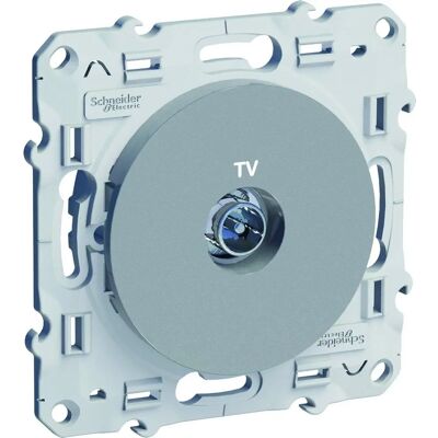 Prise TV Odace en aluminium Schneider - Prise TV - Publicité Prise TV Odace en aluminium Schneider - Prise TV - Publicité
