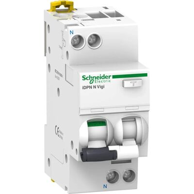 Interruptor diferencial Schneider Electric A9D32610 - 2P+N, 10A, IP20 Interruptor diferencial Schneider Electric A9D32610 - 2P+N, 10A, IP20