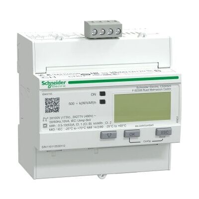 Medidor de energía Schneider Electric A9MEM3155 - Multi-tarifa, 3 Fases, Modbus Medidor de energía Schneider Electric A9MEM3155 - Multi-tarifa, 3 Fases, Modbus