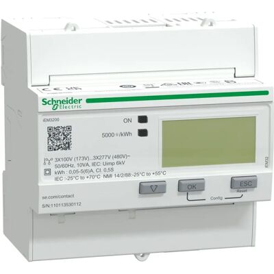 Medidor de energía Schneider Electric A9MEM3200 - 3F, LCD, Clase 0.5S Medidor de energía Schneider Electric A9MEM3200 - 3F, LCD, Clase 0.5S